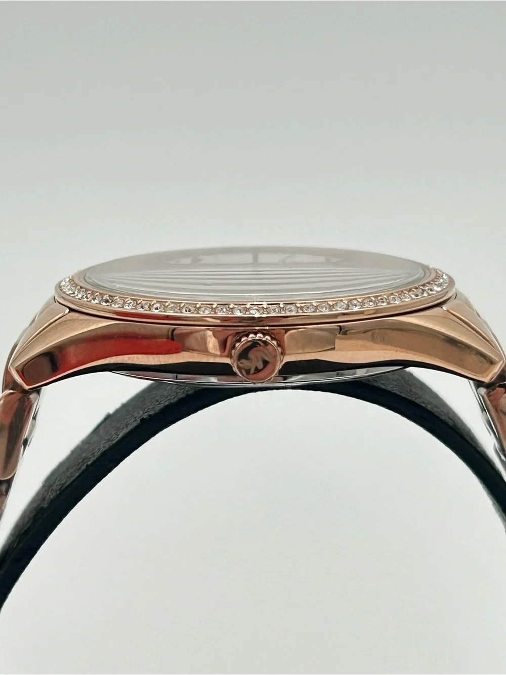 Michael Kors Rose Gold and White Crystal Accent Women's Watch